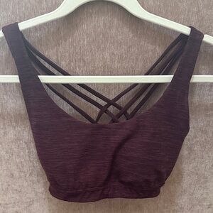 Victoria’s Secret Sport Strappy Back Bralette - Deep Plum Marl Size Small